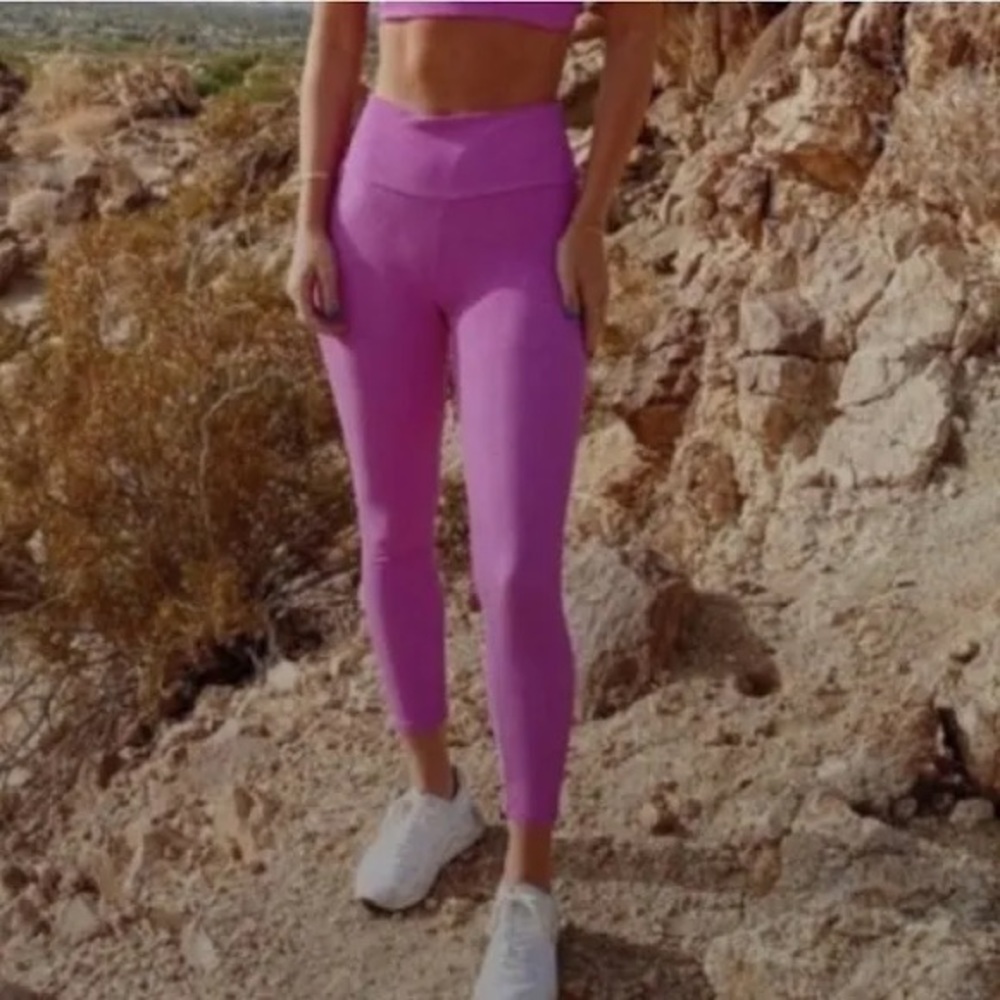 SKATIE Cece Pink High Waisted Yoga Pants Leggings - Picture 1 of 6